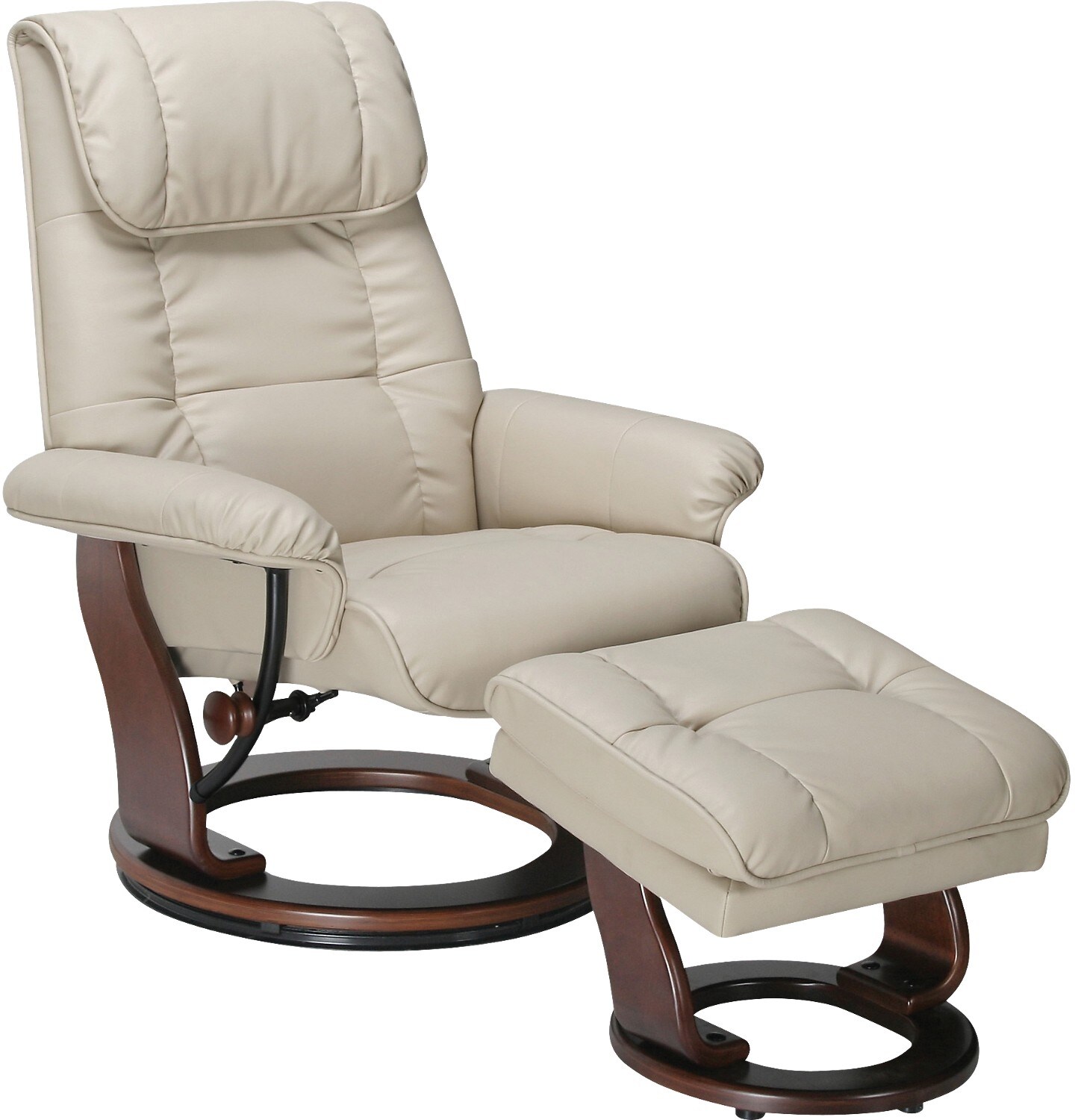 Dixon Taupe Reclining Chair & Ottoman | The Brick